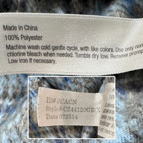 Vtg Celestial Dreams Fleece Nightgown 2X Blue Plaid Grandmacore Cottagecore Cozy - Picture 7 of 12